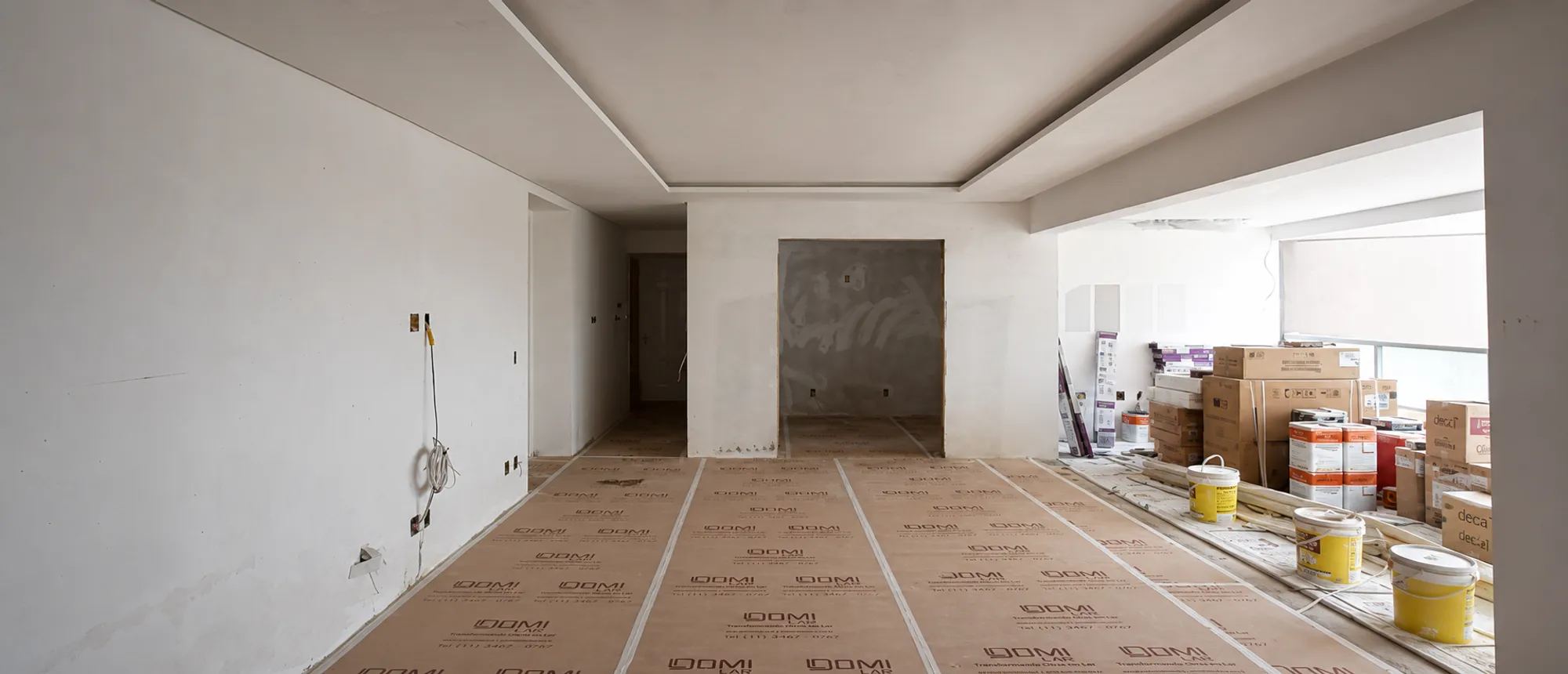 Apartamento com cozinha integrada à sala depois da reforma